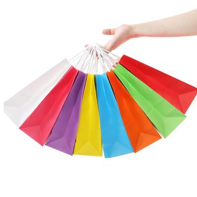 China Christmas 2021 Valentine s Day Rainbow Color Recyclable Customizable Stationery Portable Wrapping Paper Bag for sale