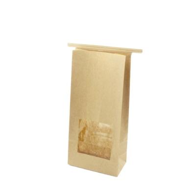 China Small Recyclable Customized Sealed Striped Bakery Food Packaging Snacks Poly Paper Bag With Clear Window For Cookies for sale