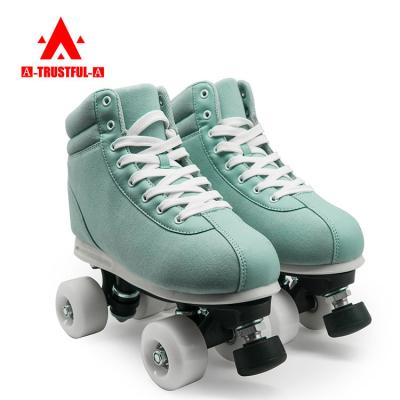 China pp+denim synthesis OEM/ODM customization hard skates 4 rodas quad roller skates men woman shoes roller skate shoes china for sale