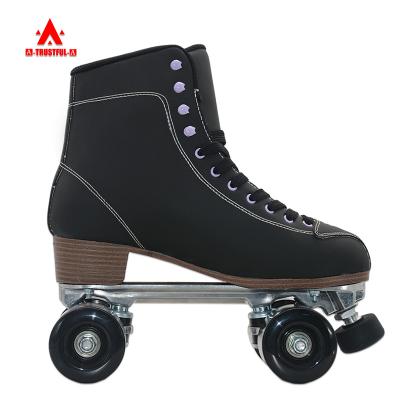 China PP leather custom made high quality double skates rollete skates shoes quadruple roller skate 4 row roller skates rodas profissi skates wholesale for sale