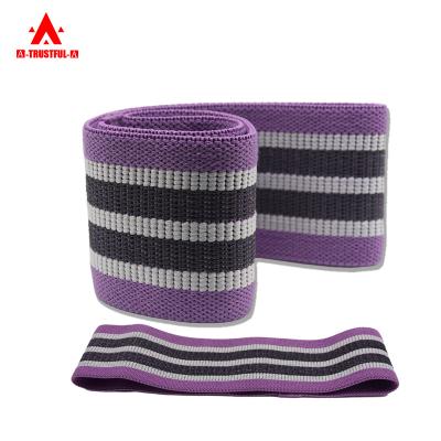 China Factory Outlet Custom High Elastic Strength Logo Fitness Thin Legs Cloth Resistance Bands For Sports Gym for sale