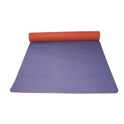 China Portable Friendly Durable Private Label Logo Print Custom Rubber Yoga Mat, Travel Thick Foldable Exercise Fitness Two-tone Yoga Mat for sale