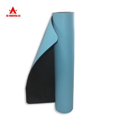 China With Rubber Non-Slip Wholesale Double Side Fitness Base Custom Logo Natural Logo Rubber Foaming Yoga Mat With Stance Line for sale