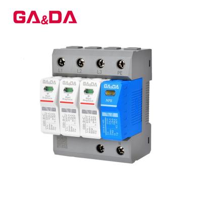 China Lightning Arrester Price 4 Pole 60kA Led Surge Protection Device SPD G20-B+C-7-15-280-3+NPE for sale