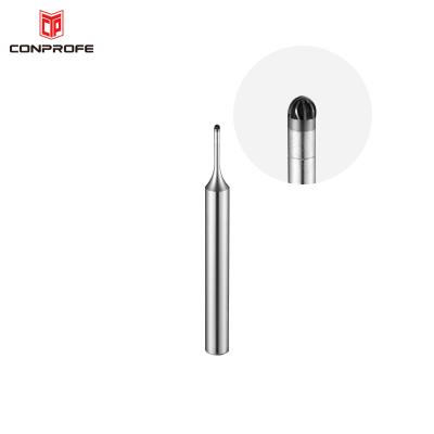 China Solid Carbide+Solid PCD CNC Cutting Tools Ball Nose End Mill D1xR0.5x1.2x40LxD4-8F 1mm for sale