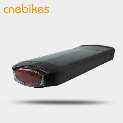 China 36V 14.5Ah Li-polymer Long Mileage Electric Bike Rear Rack Type Battery With Tail Light for sale