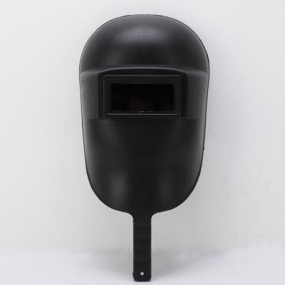 China Black Handheld Type Material Gas Cutting Hot Work Helmet Protective Helmet PP Hand Held Welding Mask for sale