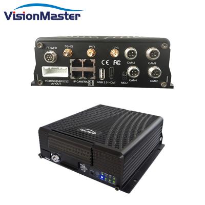 China 4 Channel HDD NVR 1080p 3G 4G GPS WIFI Mobile Vehicle Black Box Truck DVR VM-3004-Hybrid for sale