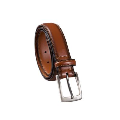 China Brown genuine leather men's belt adjustable classic fashion genuine leather for men Brown for sale