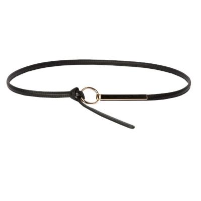 China 2021fashion Cowhide Double Ring Alloy Buckle Women Fashion PU Leather Waist Belt for sale