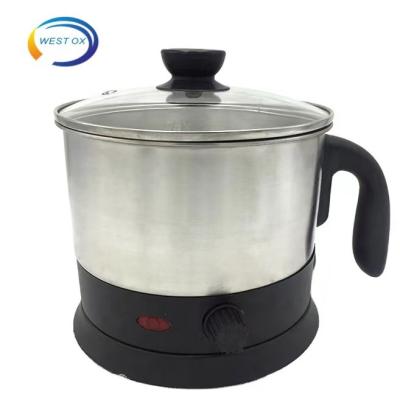 China 360 Degree Base 1.2L High Quality Electric Multifunctional Noodle Cooker Stainless Steel Rotating Pot for sale