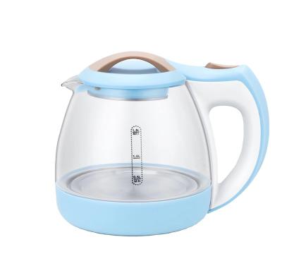 China 360 Degree Base 1.2L Mini Electric Kettle Color Changing Kettle Health Kettle Travel Rotating Glass Samovar for sale