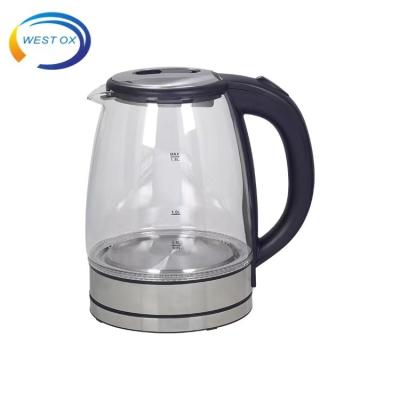 China Home Appliance 360 ​​Degree Rotation Base Quick Boil Pot Electric Travel Jug 1.8L Transparent Cordless Glass Kettle for sale