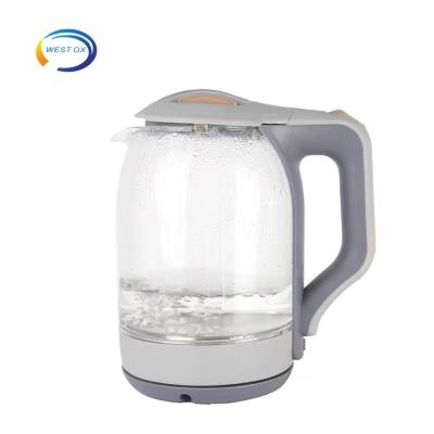 China Colorful 360 Degree Rotation Base New Anti-scald Customized Color Glass Water Electric Tea Kettle for sale