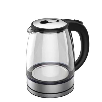 China 360 Degree Low Spinning Home Appliance Kettle1.8l Jug Transparent Cordless Electric Pot Glass for sale