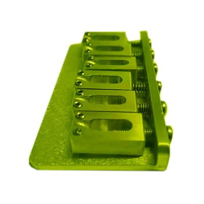 China Precision CNC Aluminum Craft Anodized Color Aluminum 6063 / 6061 AL Guitar Bridge for sale