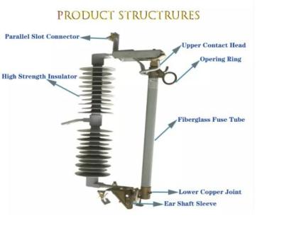 China 40.5kV Polymer Fuse Cut Out / Composite Drop Fuse Cutout with IEC Standard for sale