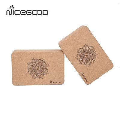 China For Simple Yoga Exercise Fashion Yoga Equipment Nature Cork Yoga Block For Yoga Exercise Improve Balance for sale