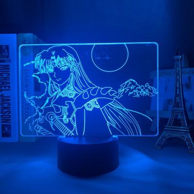 China Minimalist Led Night Light Lamp Anime InuYasha Sesshomaru For Bedroom Nightlight Birthday Gift 3d Room Table Decorative Light Manga for sale