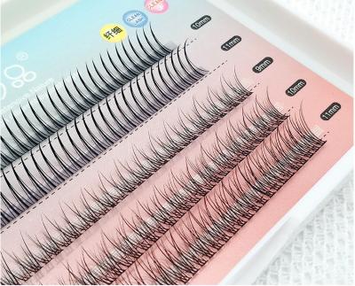 China Small Dense Natural Dense Fairy Hair Devil Fishtail Group Fake Eyelash Single Sets for sale