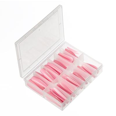 China 120 Pieces French Colors 10 Sizes Full Cover Artificial French False Nail Cheap Acrylic Nail Tips for sale