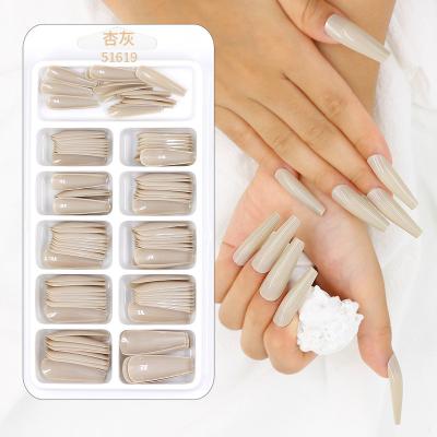 China Fashion Glue Stick French Press On Nails Private Label Fake Nails Full Cover Artificial Nail Art Tips Cheap for sale