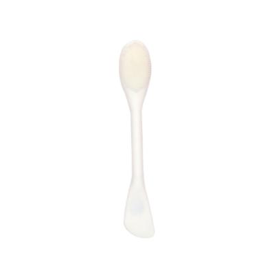 China Universal Long Handle Mini Silicon Face Mask Spatula Facial Mask Applicator Brush Wash Face Brush Maker for sale