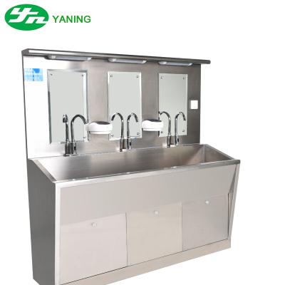 China Garment Shops MULTI USER 3 STATION HAND WASH SINK Medical Wash Basins for sale