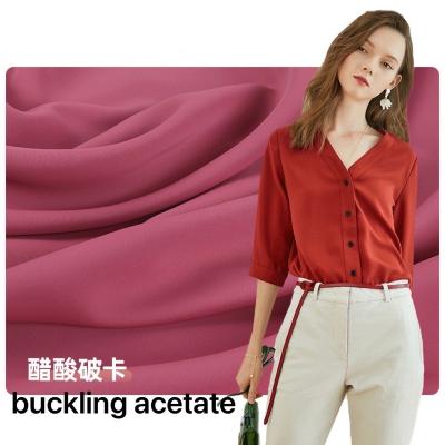 China Shrink-Resistant In Stock Twill Acetate Dress Suit Woven Silk Fabric 190gsm for sale