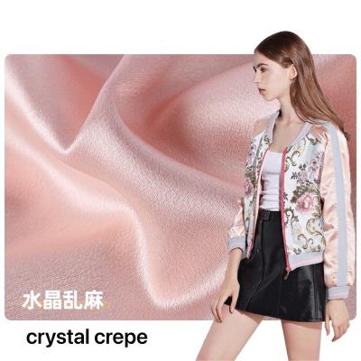 China 170gsm Crystal Crepe Satin Fabric Thick Coat Satin Fabric Shrink-Resistant for sale