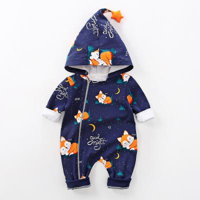 China Cotton Winter Long Sleeve Baby Plain Rompers Warm Newborn Clothes Long Sleeve Overalls Boy's Outfits for sale