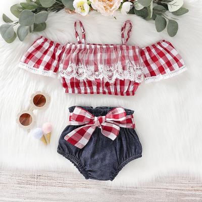 China Cute Casual Toddler Summer Newborn Baby Clothes Set 2pcs for sale