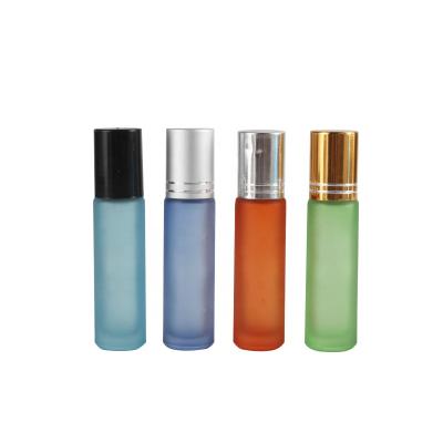 China Matte Glass 10ml Cosmetic Cosmetic Glass Roll On Perfume Bottle For Essential Oil Packaging Essential Oil Roller Bottle for sale