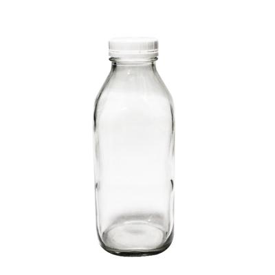 China 1000ml Beverage Drink Dairy Shop Heavy Glass Milk Bottles For Raw Milk for sale