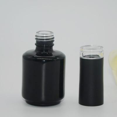 China Large 15ml Empty Personal Care UV Gel Nail Polish Bottle With Brush Caps for sale