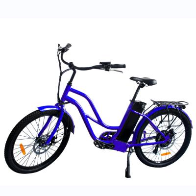 China Aluminum Alloy China Buy Cheap Big Power 36V 250W 48V 500W Electric Bike 26inches Beach Cruiser City Road Motor Ebike E Bike Bicycle For Women for sale