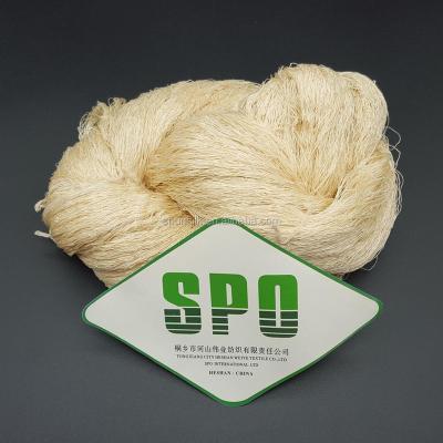 China Anti-bacteria hand spun silk threads of tussah obtained from tasar moth in natural beige colors for sale