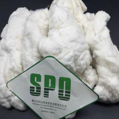 China Wholesale Tongxiang Factory Price Silk Worm Cocoon Silk Scrap For Filler, Short Fibers, A Quality, Free Samples, SPO for sale