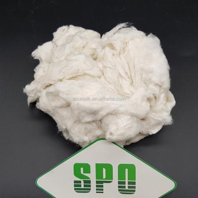 China Filling material A grade 100% silk mulberry noil waste fiber with competitive price for filler, short fiber free samples for sale