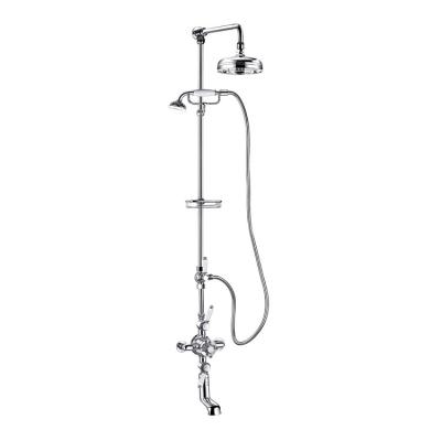 China With High Quality Classic 3 Way Slide Bar Exposed Chrome Gold WRAS Brass Thermostatic Shower Mixer for sale