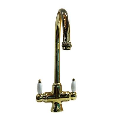 China Two Handle Traditional Brass Kitchen Classic Mixer Tap for sale