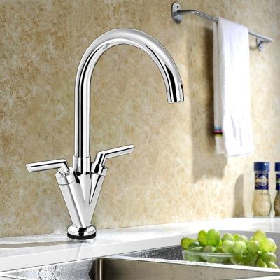 China Good Price Two Handle Modern Wholesale Flexible Kitchen Sink Wall Mounted Brass Faucet for sale