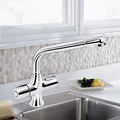 China Modern Brass Chrome Anti-scald Monobloc Sink Mixer for sale