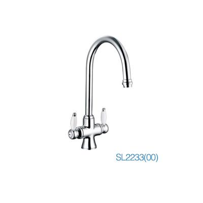 China European AmericanSL 2233(00) Traditional British Ceramic Classic Two Handle Brass Kitchen Mixer Tap for sale