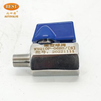 China General Factory Price Stainless Steel Miniature Ball Valve Hot Sale WXQ10-B Series Stainless Steel Customization Miniature Ball Valve for sale