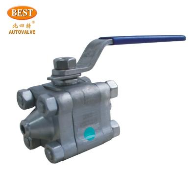 China General MQ13 Series Three-piece Type Forged Steel High Pressure Ball Valve for sale