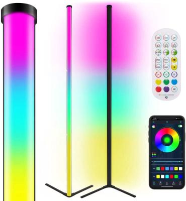 China Custom Nordic High Quality Modern Designer Smart Dimmable Corner Standing Led RGB Floor Lamp for sale