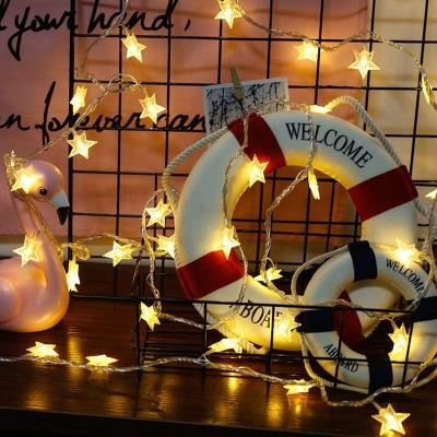 China Christmas Decoration 3AA 5m/15m Battery Operated Waterproof Star Led Fairy Star String Light For Holiday Event Decoration for sale