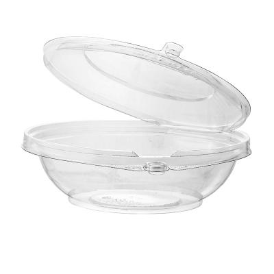 China Disposable Round PET Salad Container With Lid 16oz for sale