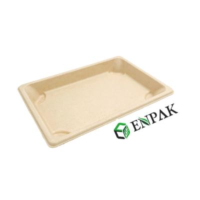 China Disposable Packaging Biodegradable Sushi Laminated Serving Trays With Laminate for sale